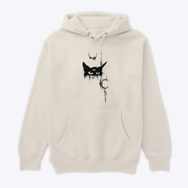 Cat & spider ink hoodie