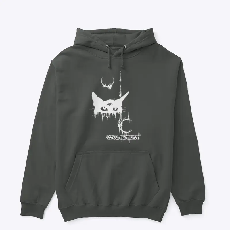 White cat hoodie 